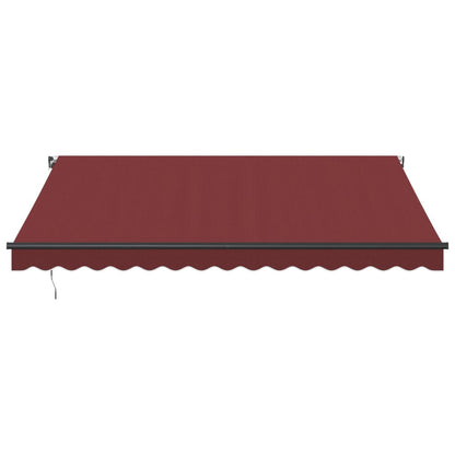 Toldo Retráctil Manual Con Leds Color Burdeos 400x350 Cm_3