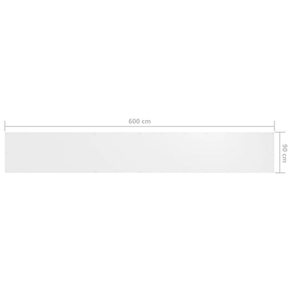 Vidaxl Toldo Para Balcón Tela Oxford Blanco 90x600 Cm_2