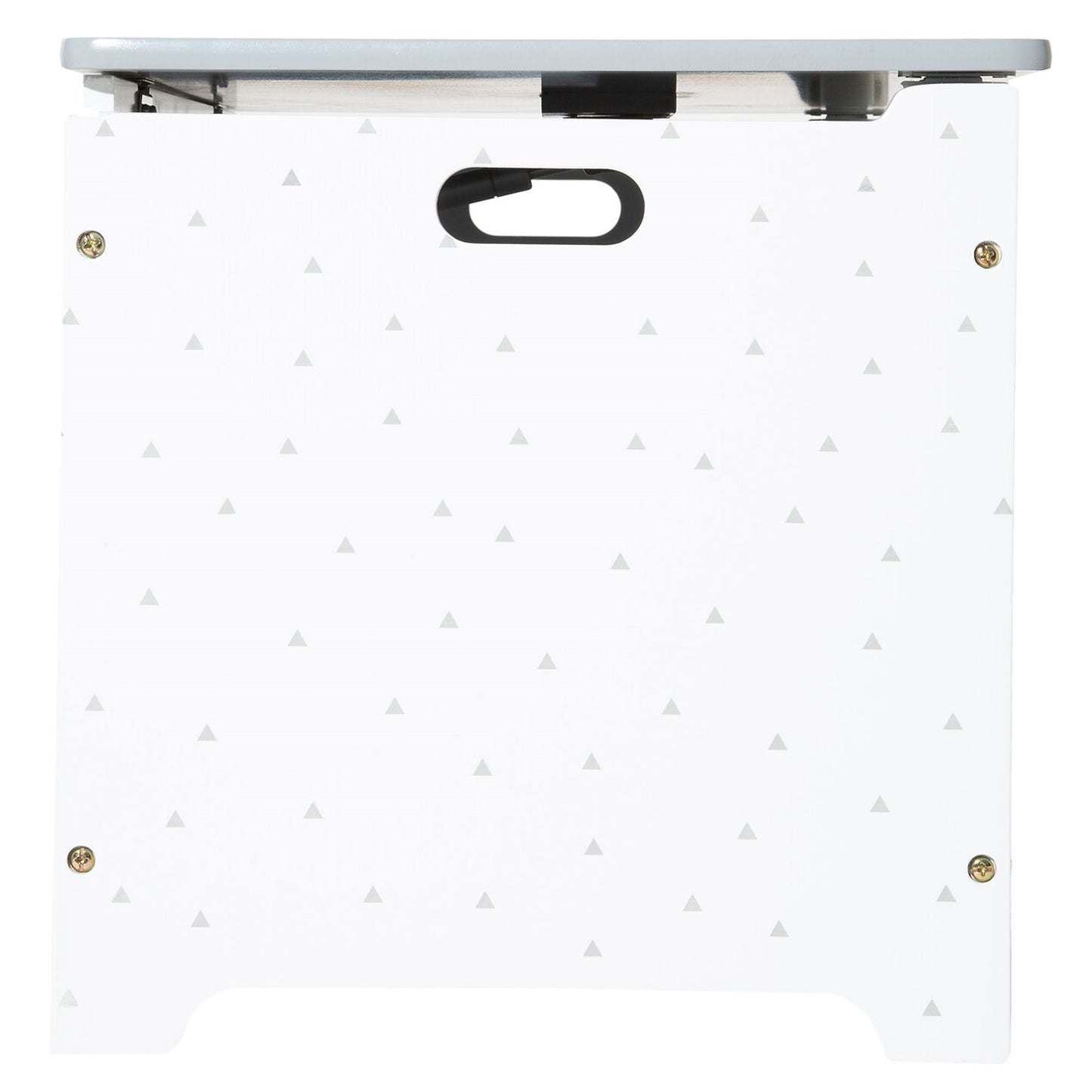 Well Home Baúl Infantil Para Juguetes En Color Blanco Y Gris 58 X 37,5 X 38cm