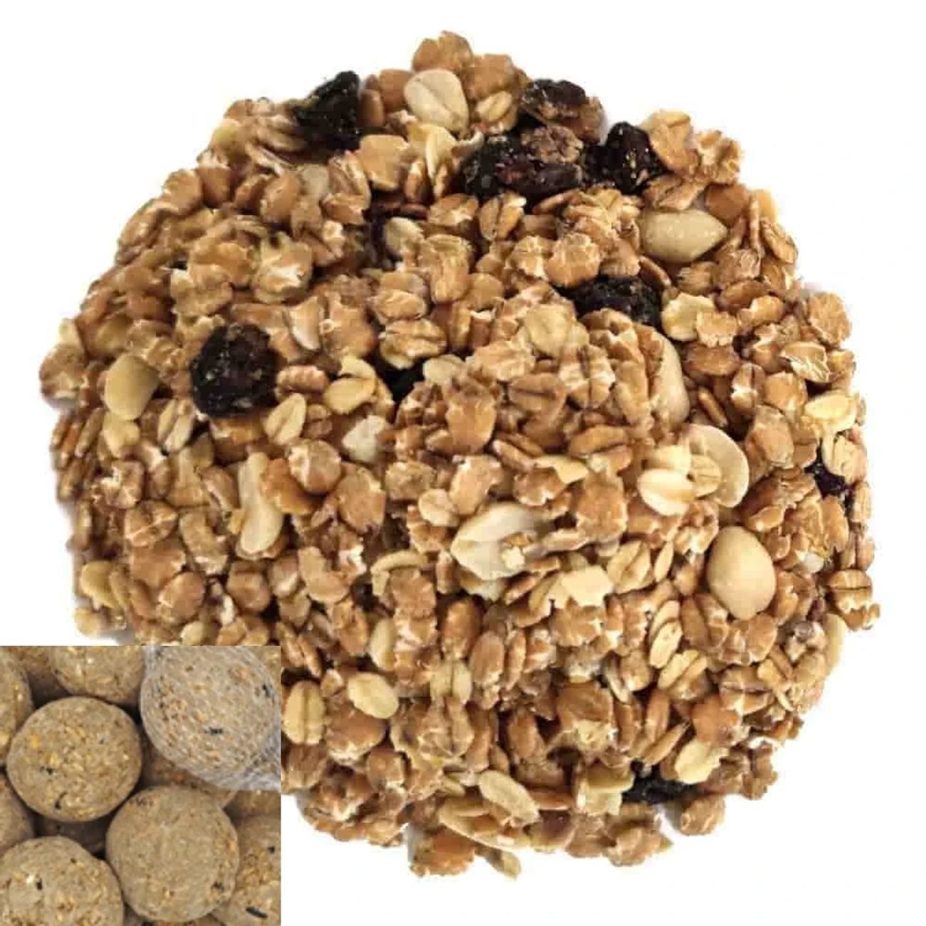 Set Comida Pájaros Alta Energía 10 Kg Sebo Con Semillas, Pasas, Cacahuetes Y 100 Bolas De Grasa_0