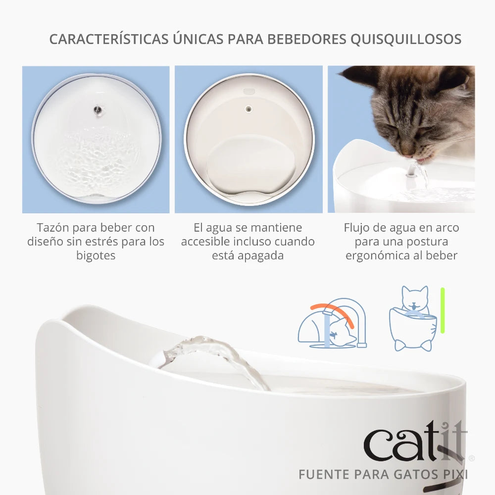 Fuente Bebedero para Gatos Easy to Clean Verde Catit PIXI 2,25 L