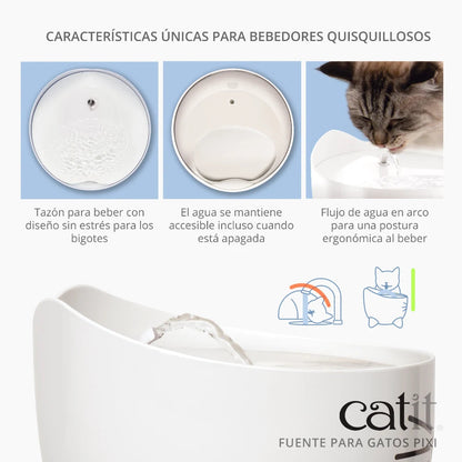 Fuente Bebedero para Gatos Easy to Clean Verde Catit PIXI 2,25 L