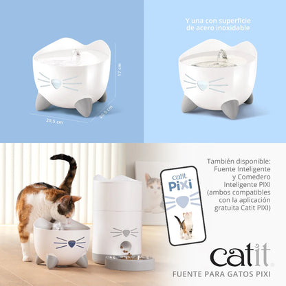 Fuente Bebedero para Gatos Easy to Clean Verde Catit PIXI 2,25 L