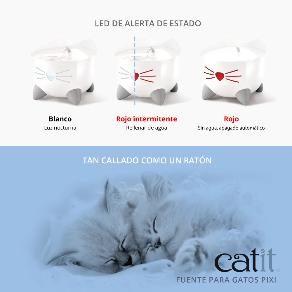 Fuente Bebedero para Gatos Easy to Clean Verde Catit PIXI 2,25 L