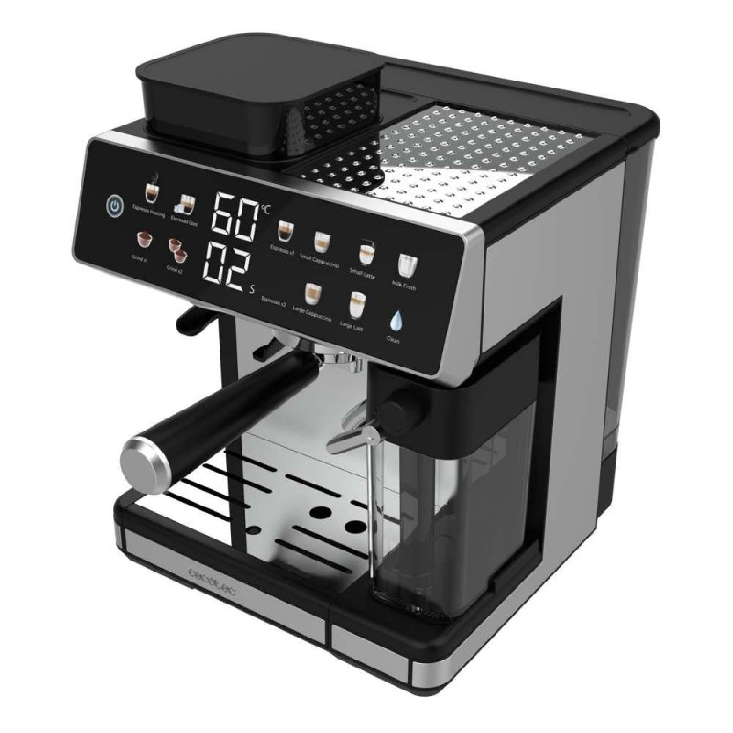 Cecotec Cafetera Express Barista Power Espresso 20 Barista Grind & Latte. 1350w, 20 Bares, Molinillo Cónico, 2.6l Depósi_2