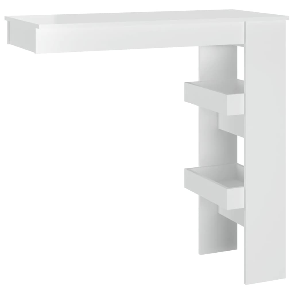 Mesa De Bar De Pared Madera Contrachapada Blanco 102x45x103,5cm_0