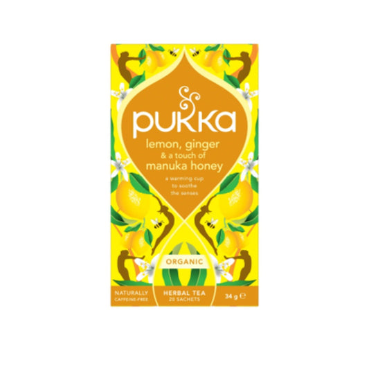 Pukka Té Ecológico Limón, Jengibre Y Miel De Manuka 20 Bolsitas 34 G_0