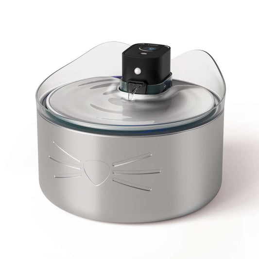 Fuente para Gatos Sin Cables de Acero Inoxidable UVC 5L Catit PIXI