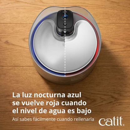 Fuente para Gatos Sin Cables de Acero Inoxidable UVC 5L Catit PIXI