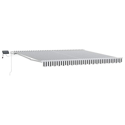 Toldo Retráctil Manual Con Luz Led Antracita Y Blanco 400x300cm_0