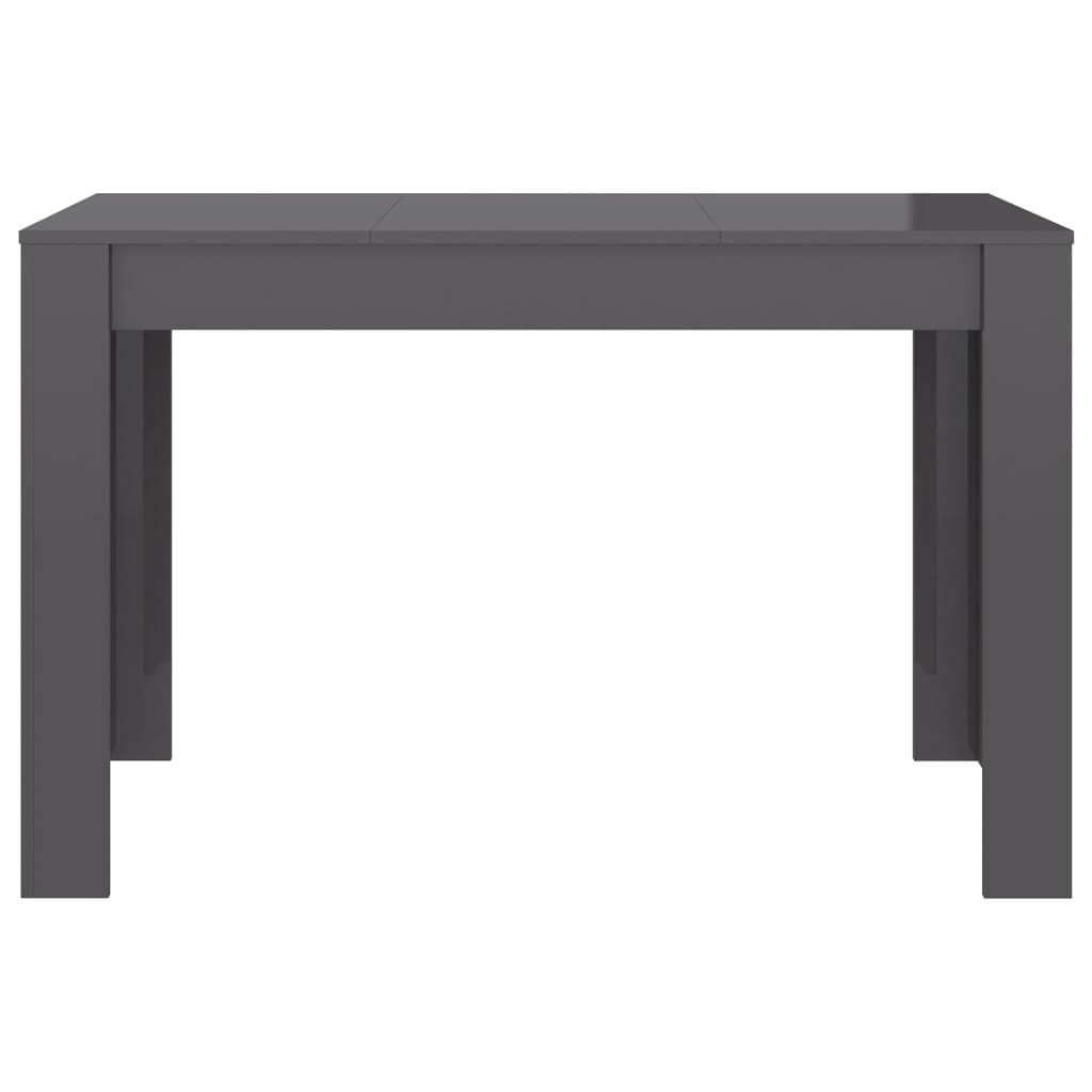 Mesa De Comedor Madera De Ingeniería Gris Brillo 120x60x76 Cm_2