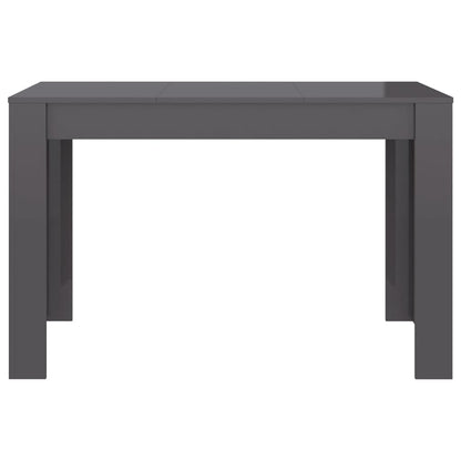 Mesa De Comedor Madera De Ingeniería Gris Brillo 120x60x76 Cm_2