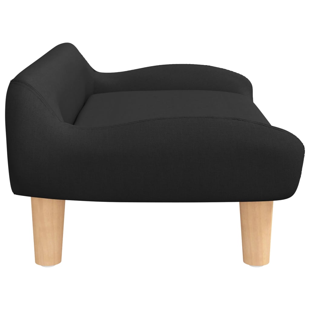 Cama Para Perros De Tela Negra 70x40x24 Cm / Vetonek_2
