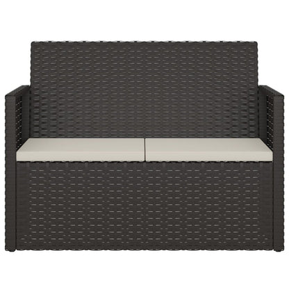 Vidaxl Banco De Jardín Con Cojines Ratán Sintético Negro 105 Cm_3