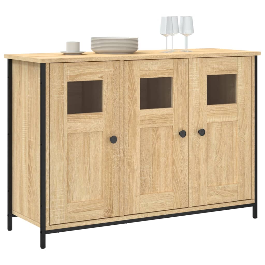 Aparador De Madera De Ingeniería Roble Sonoma 100x35x70 Cm / Vetonek_1