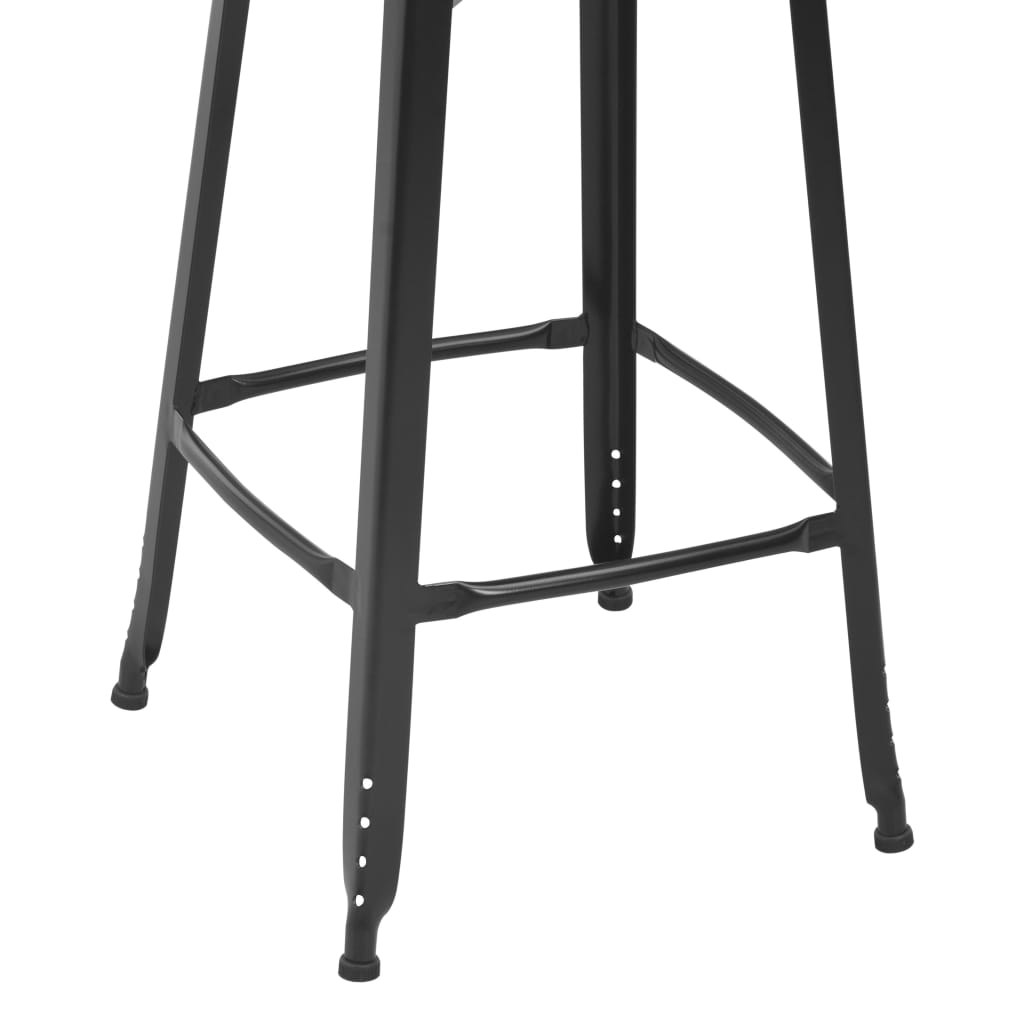 Taburetes De Cocina 4 Unidades Acero Negro_3