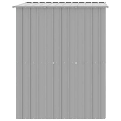 Vidaxl Caseta Perros Tejado Acero Galvanizado Gris Claro 165x153x181cm_3