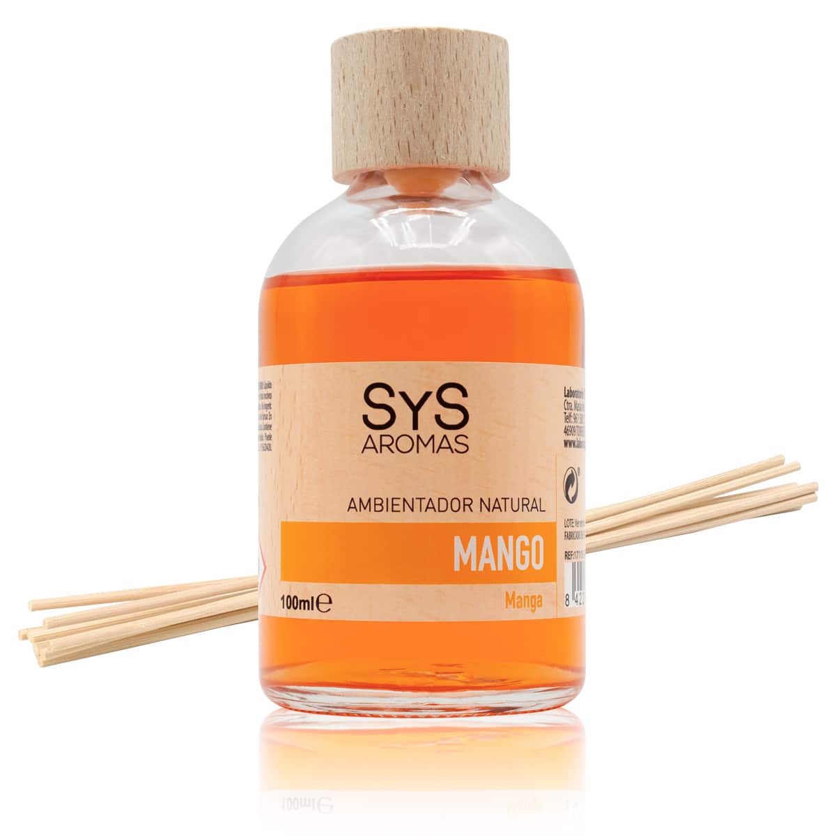 Ambientador Mikado Mango SYS Aromas 100 ml | Aroma Tropical y Afrutado | Energizante_0