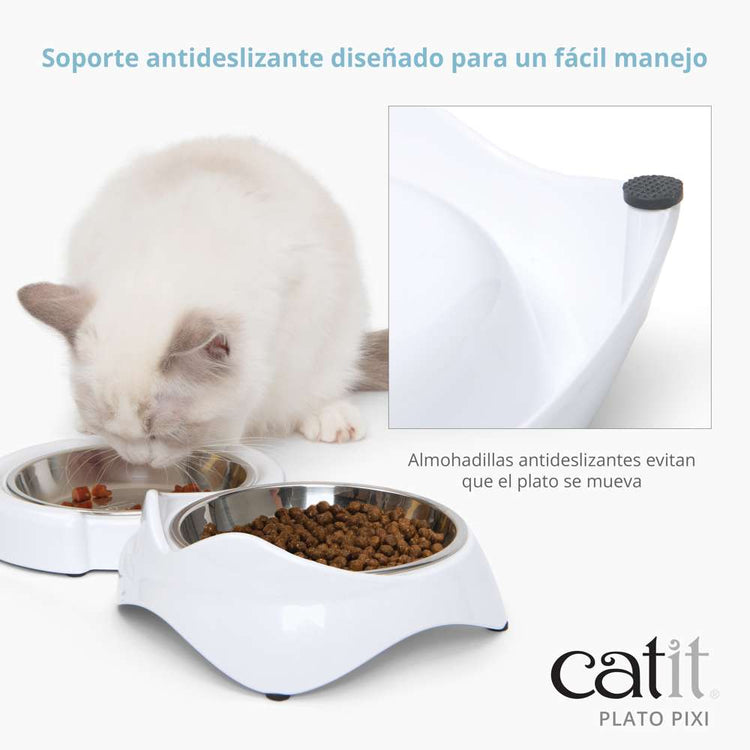 Comedero para Gatos Blanco Catit PIXI