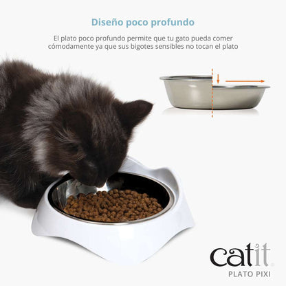 Comedero para Gatos Blanco Catit PIXI