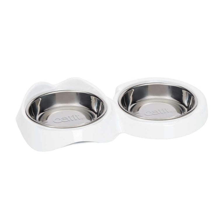 Comedero Doble para Gatos Blanco Catit PIXI
