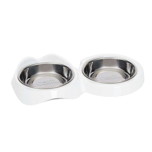 Comedero Doble para Gatos Blanco Catit PIXI