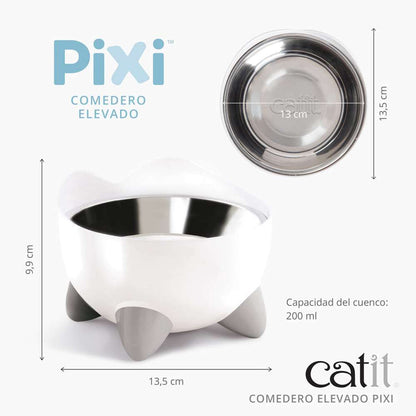 Comedero Elevado para Gatos 200ml Catit PIXI