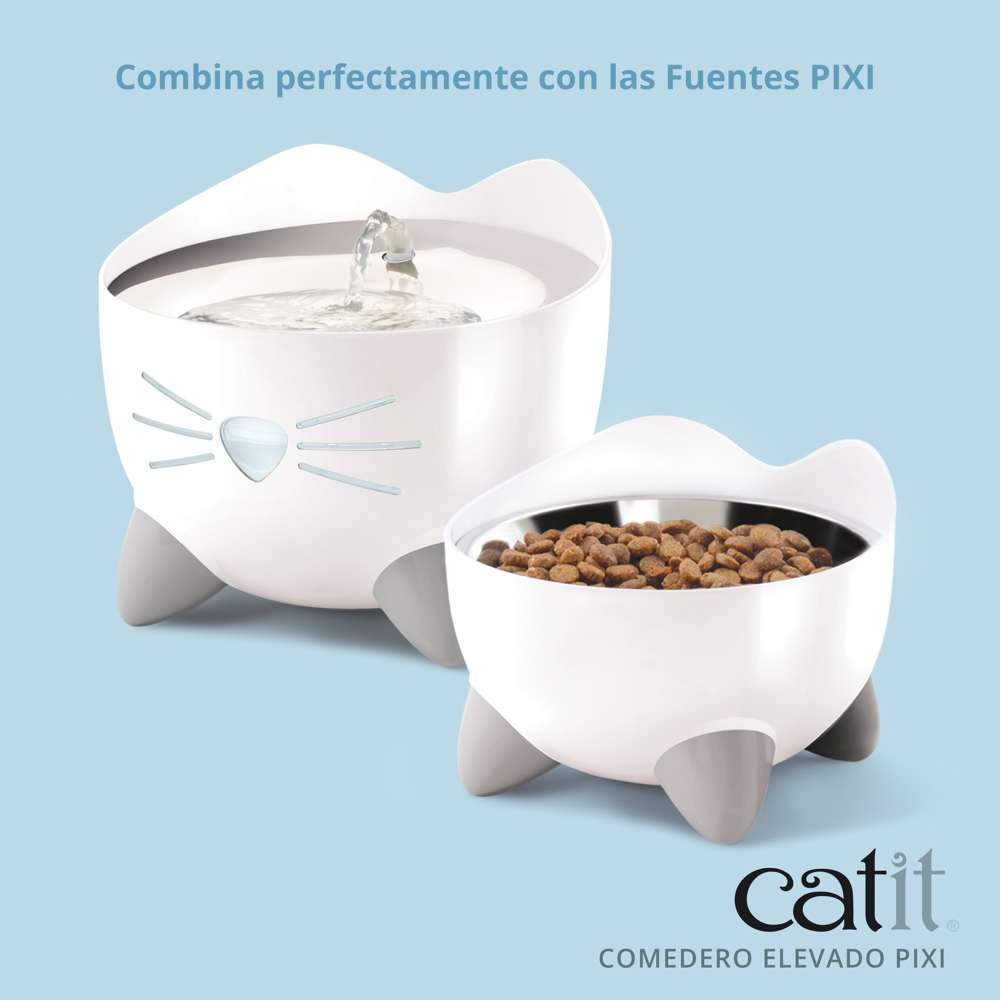 Comedero Elevado para Gatos 200ml Catit PIXI