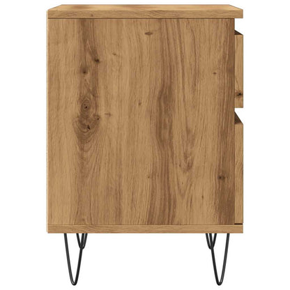 Mesitas De Noche 2 Uds Madera Roble Artisian 40x35x50 Cm_4