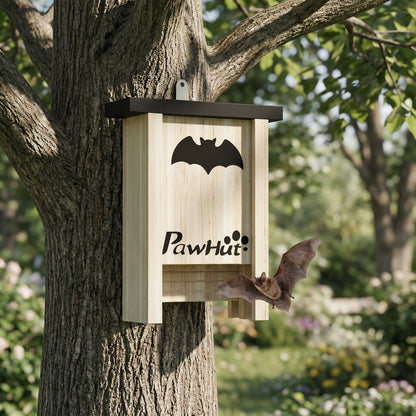 Pawhut Pack De 3 Casas Para Murciélagos De Madera Para Exterior Jardín Natural_3