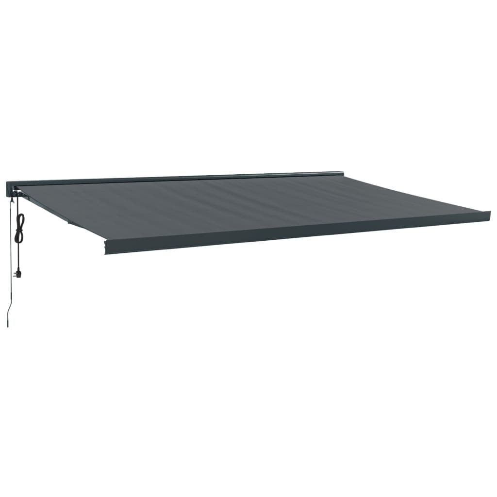 Vidaxl Toldo Retráctil Aluminio Y Tela Gris Antracita 5x3 M_0