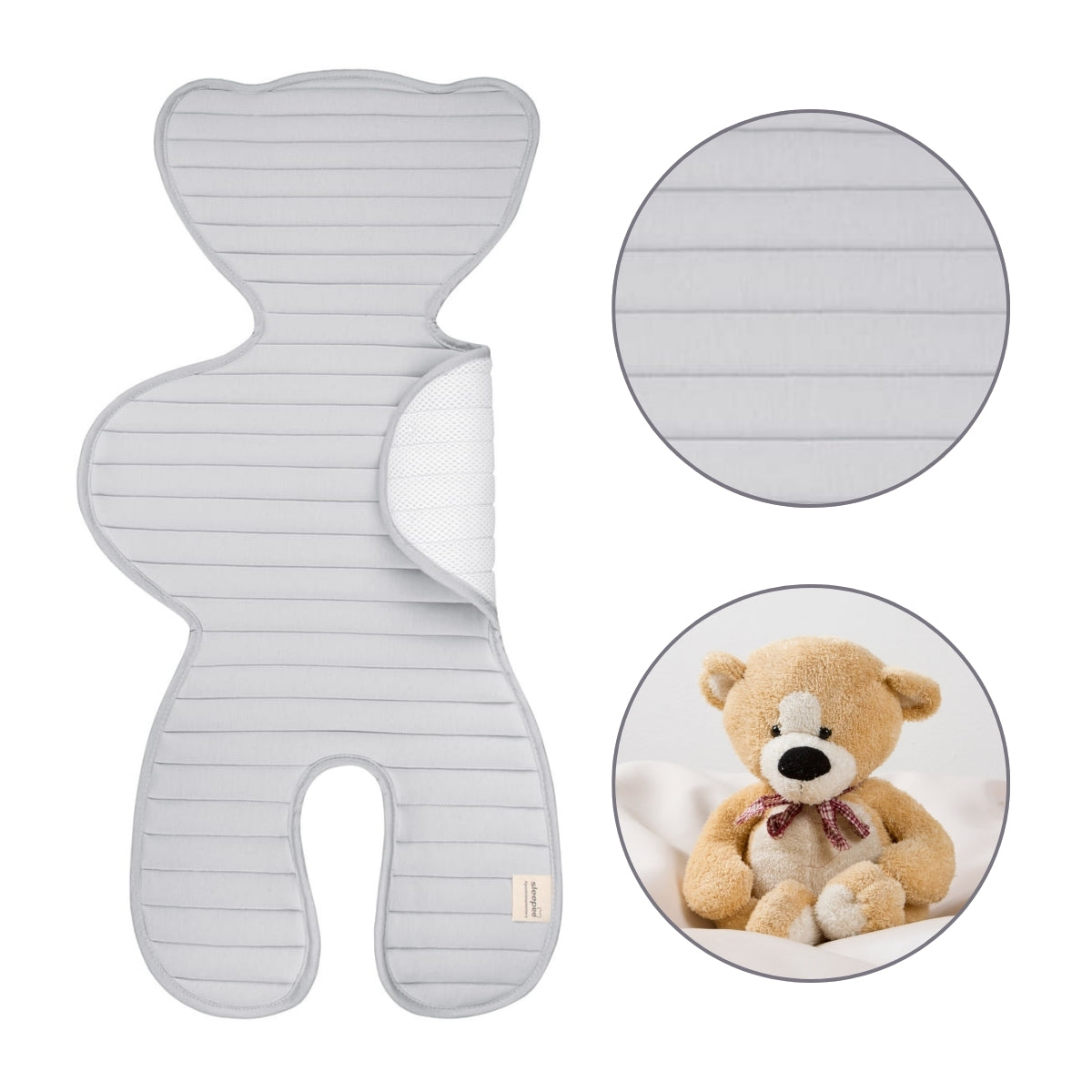 Colchoneta Unviersal Transpirable Para Silla De Coche Grey_1