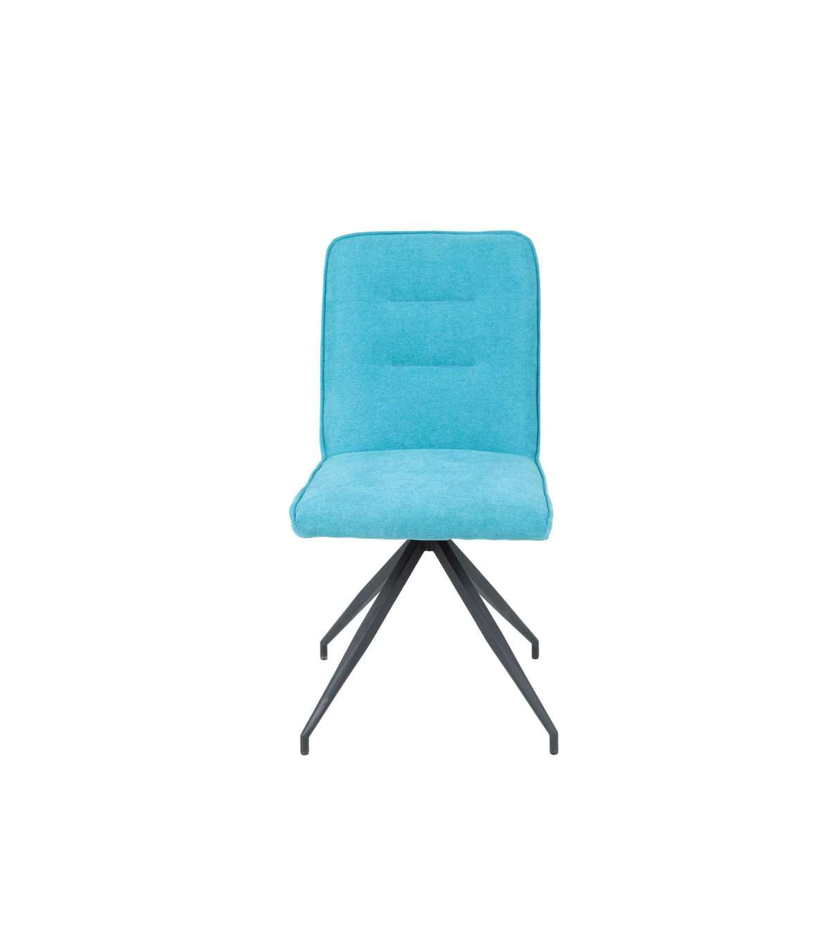 Pack 2 Sillas Carol Tapizado En Tela Terciopelo Azul Turquesa, 88cm(alto) 48cm(ancho) 59.5_2