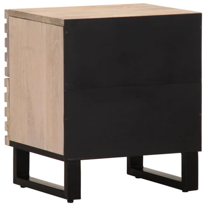 Mesita De Noche Madera Maciza Mango Blanqueado 40x34x46 Cm_3