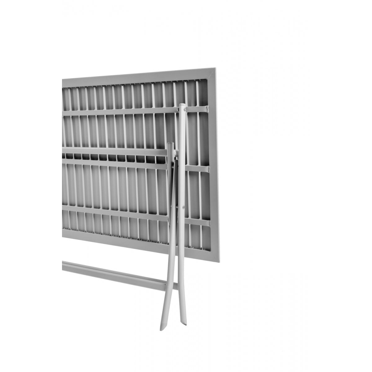 Mesa De Jardín Rectangular Plegable 4 Personas Gris 150x75x71cm- Mobiliario De Jardín_4