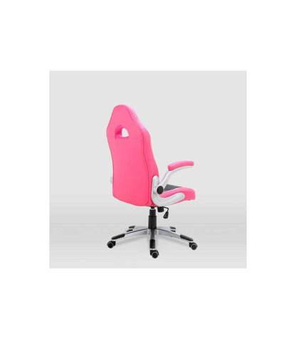Silla De Escritorio Victoria En Rosa Y Negro. Alto: 112-120, Ancho: 70, Fondo: 51_2