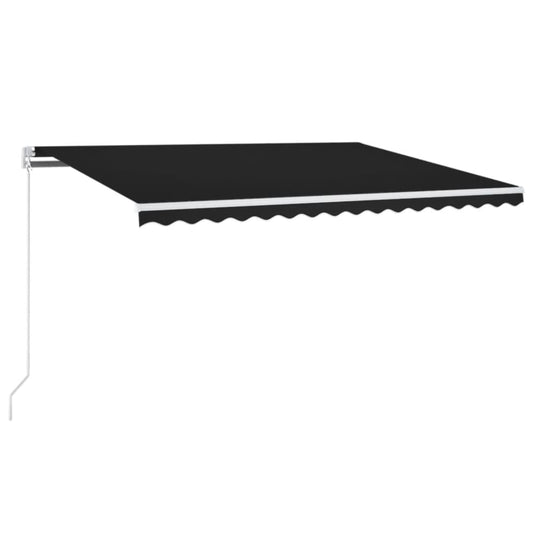 Toldo Retráctil Manual Con Led Gris Antracita 400x300 Cm_0