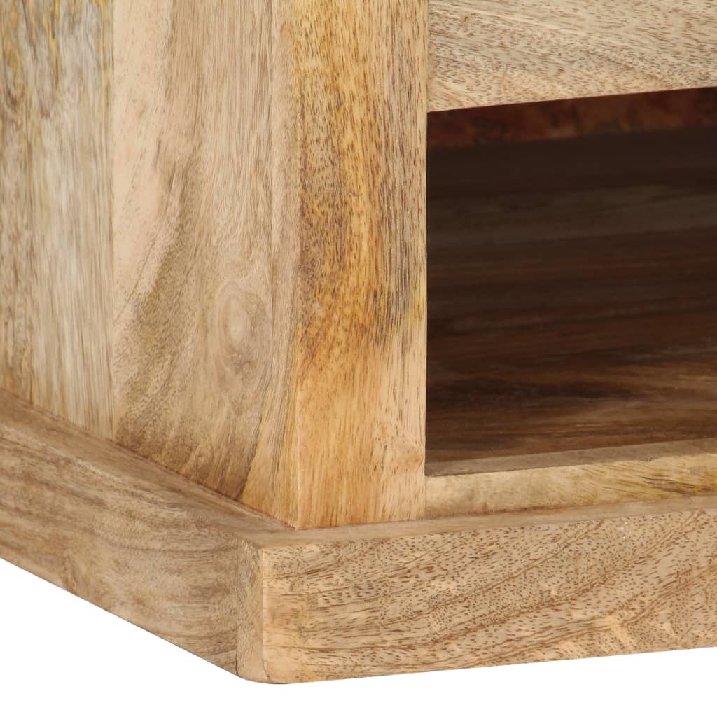Mesa De Centro Con Puerta Madera Maciza De Mango 90x50x35 Cm_4