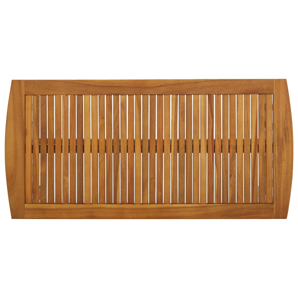 Mesa De Centro De Madera Maciza De Acacia 102x50x43 Cm_2
