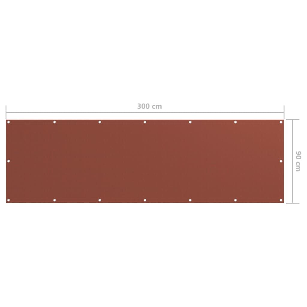 Vidaxl Toldo Para Balcón De Tela Oxford Terracota 90x300 Cm_4