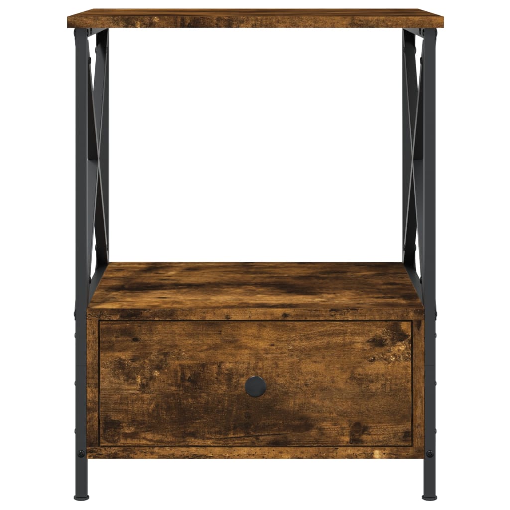 Mesita De Noche Madera De Ingeniería Roble Ahumado 50x41x65 Cm_3