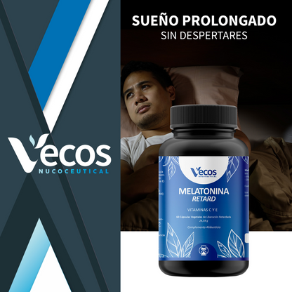 Melatonina Reforzada 1,9 Mg Vecos 60 Cápsulas | Descanso Profundo | Con Vitaminas C Y E_1