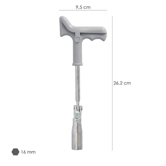 Llave Bujias Articulada 16 Mm. Con Mango T_1