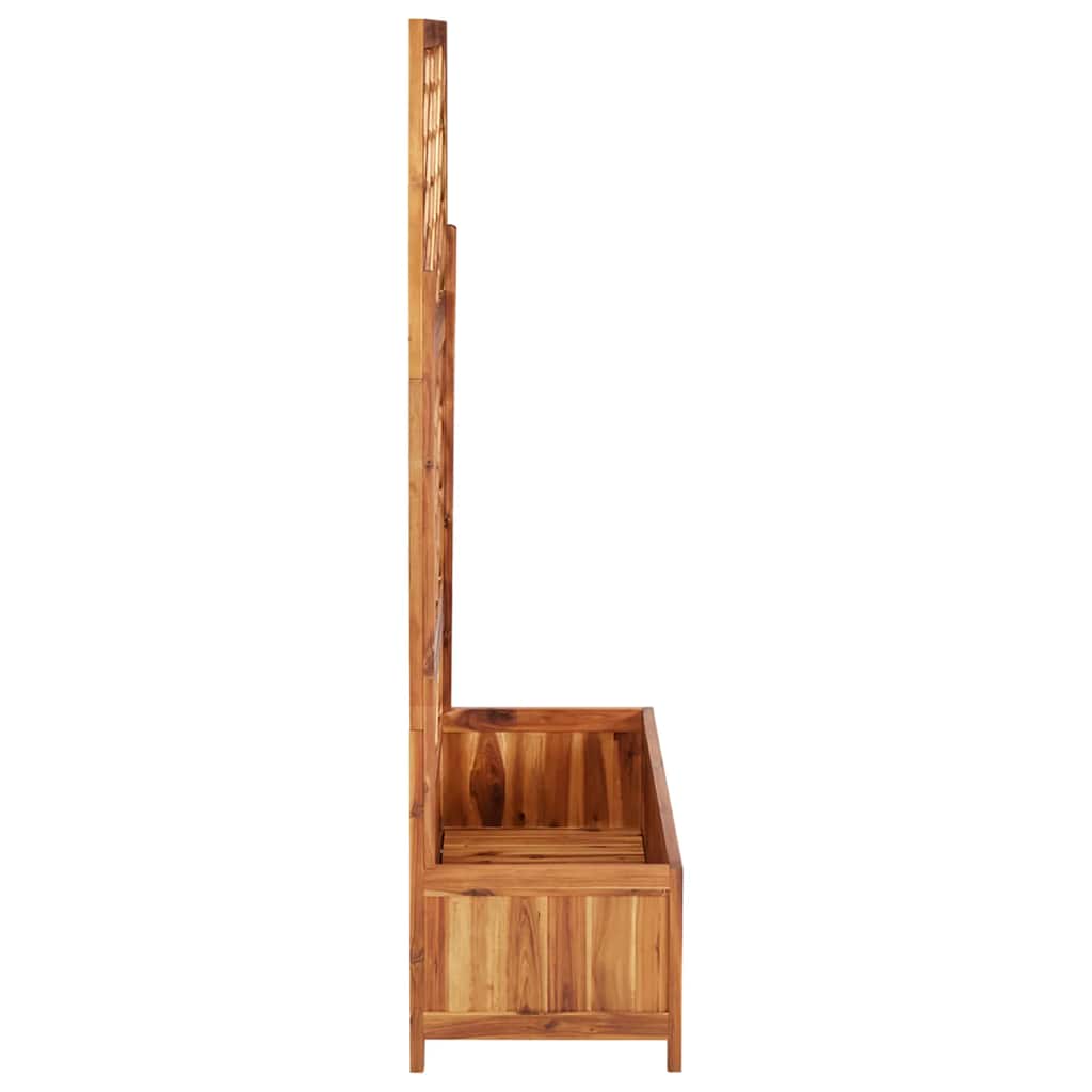 Arriate Con Enrejado Madera Maciza De Acacia 85x38x150 Cm_4