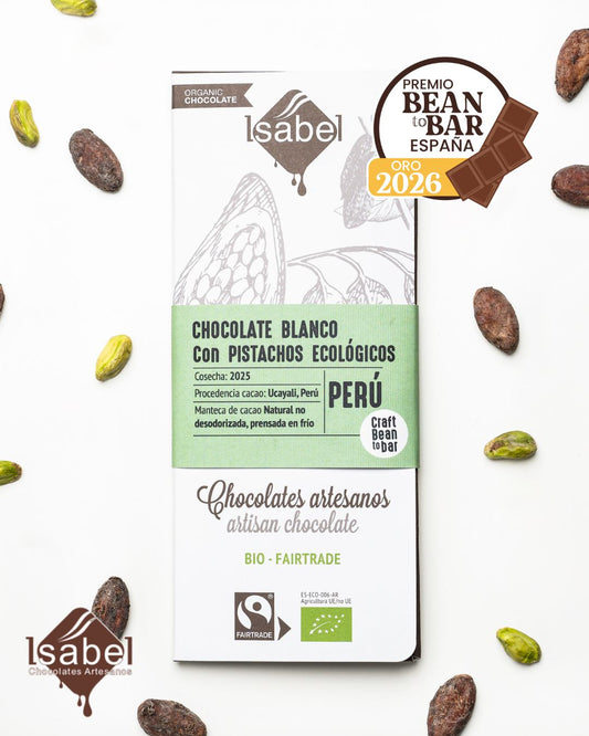 Tableta Bio&ft Chocolate Bean To Bar 35% Pistacho_0
