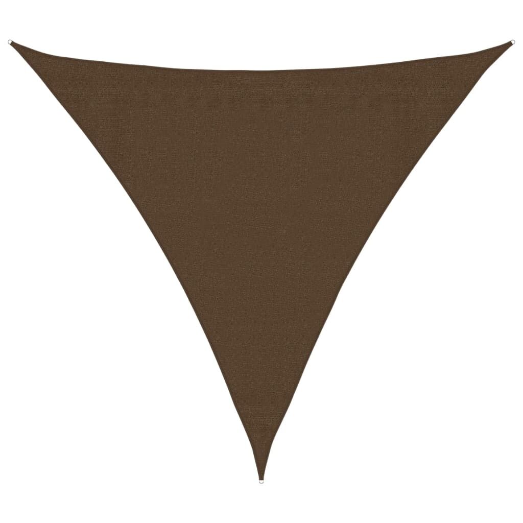 Vidaxl Toldo De Vela Marrón Hdpe 160 G/m² 3,6x3,6x3,6 M_0