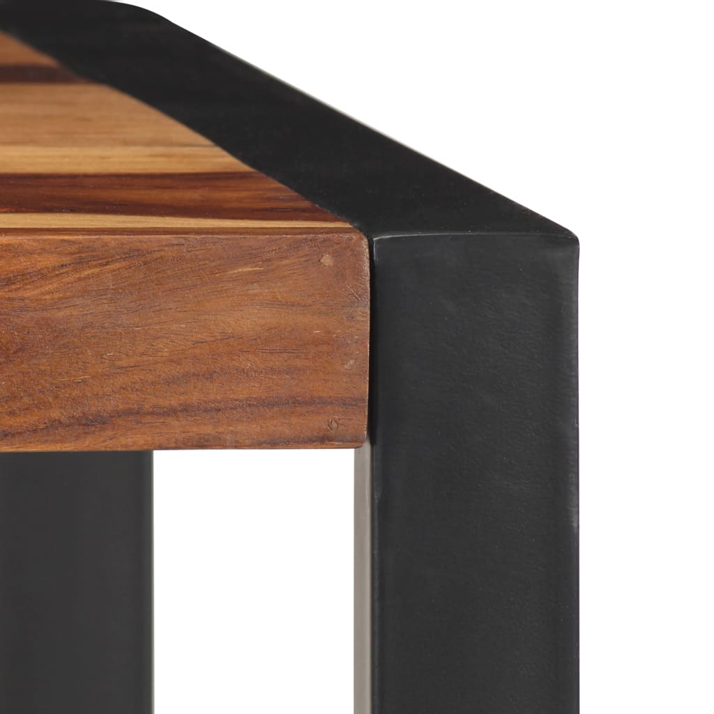 Mesa De Comedor De Madera Maciza De Sheesham 120x60x76 Cm_3