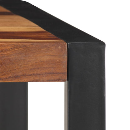 Mesa De Comedor De Madera Maciza De Sheesham 120x60x76 Cm_3