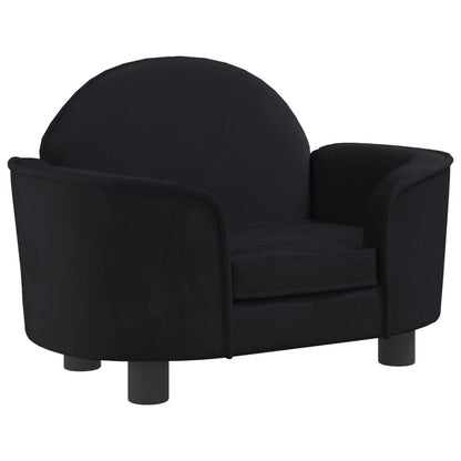 Cama Para Perros De Terciopelo Negra 66x40x45 Cm / Vetonek_1