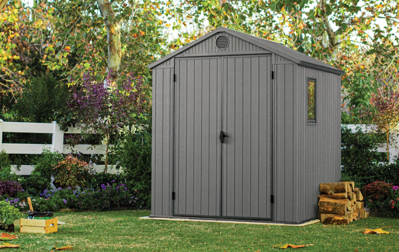 Caseta De Exterior Darwin 6x6 De Keter. 190x183x221 Cm - Gris